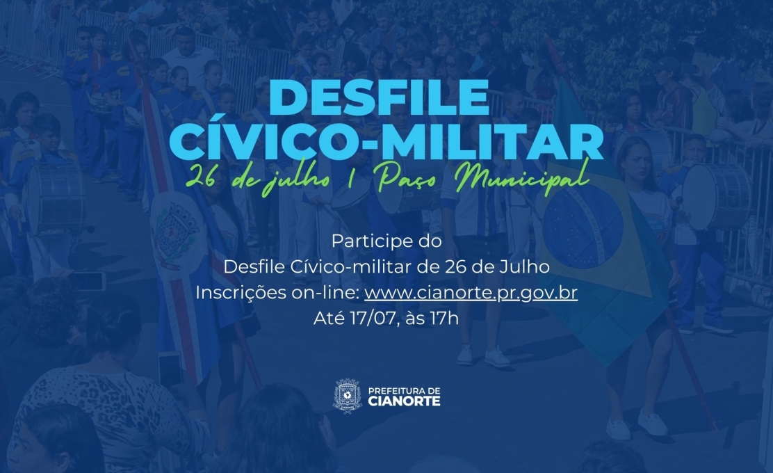 Cultura promove inscrição on-line de delegações para Desfile Cívico-militar de 26 de Julho