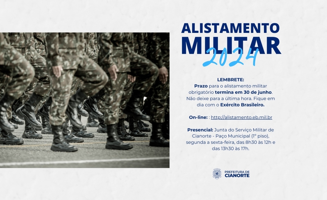 Alistamento militar obrigatório segue em sistema on-line ou presencial