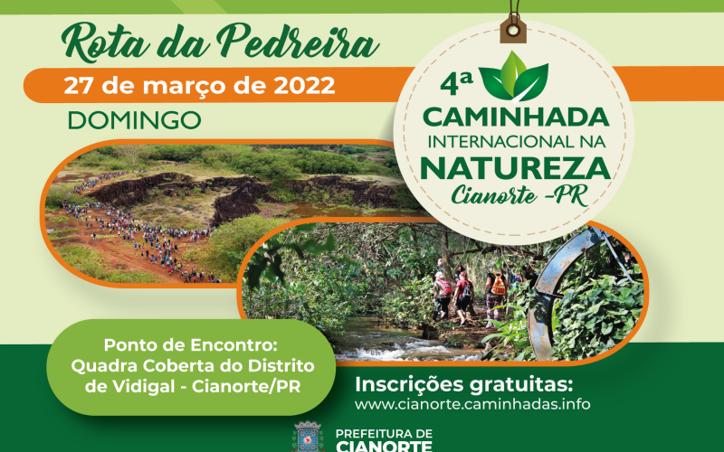 Inscrições para 4ª Caminhada Internacional na Natureza começam domingo