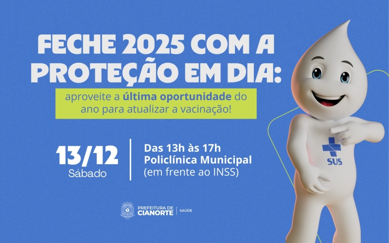 Sábado é última oportunidade de vacinação em horário especial