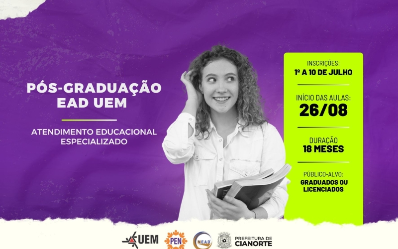 Polo de Cianorte é contemplado com especialização em Atendimento Educacional Especializado, pela UEM