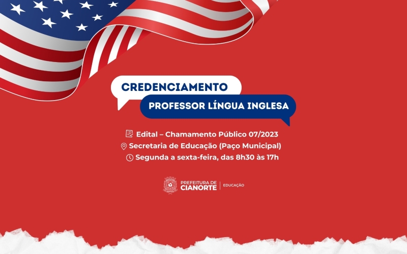 Secretaria Municipal de Educação credencia professores de inglês