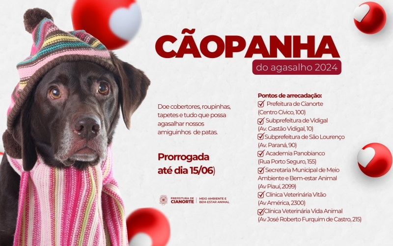 Última semana para contribuir com a Cãopanha do Agasalho 2024