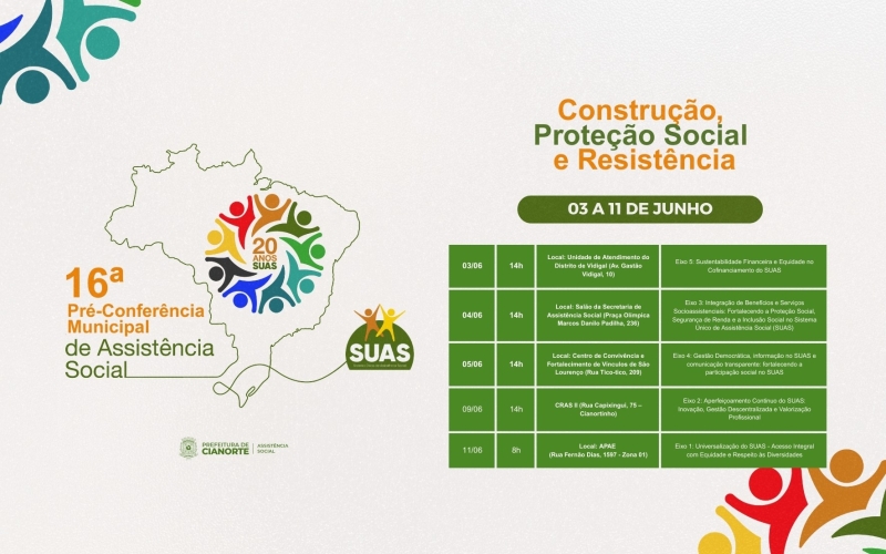 Cianorte convoca população para debater o futuro da assistência social 