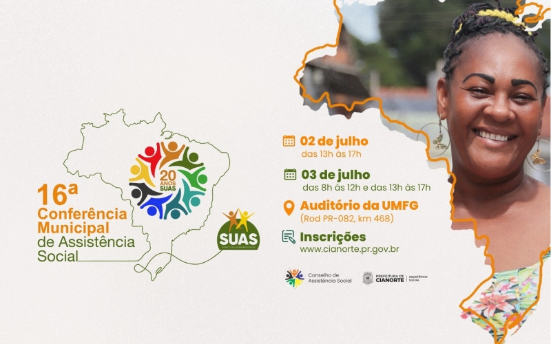 16ª Conferência Municipal de Assistência Social está com inscrições abertas 
