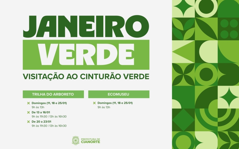Janeiro Verde tem Trilha do Arboreto e Ecomuseu abertos à visitação