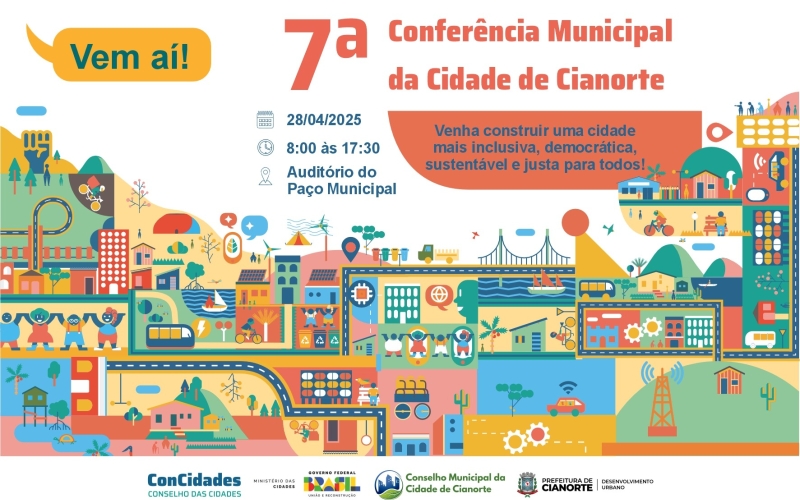 Abertas as inscrições para a 7ª Conferência Municipal das Cidades