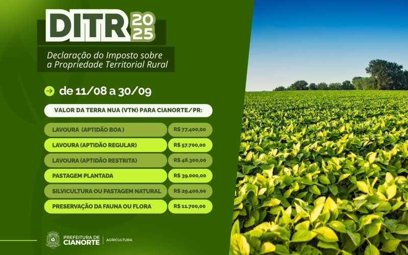 Terça-feira é o último dia para a entrega da DITR 2025 