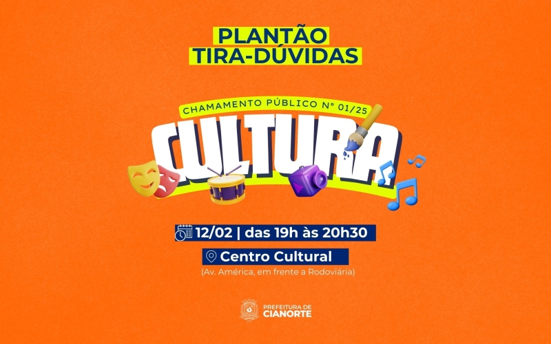 Secretaria de Cultura promove “Tira-dúvidas” sobre o Chamamento Público n° 01/2025