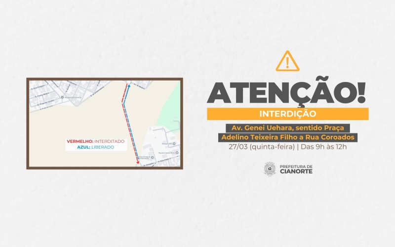 Aviso de Interdição de Trânsito