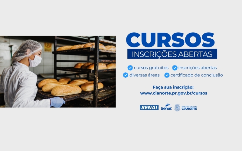 Últimas vagas para cursos gratuitos de Impressão 3D e Auxiliar de Panificação 