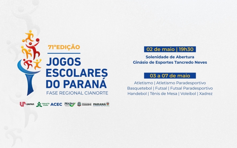 Fase regional dos 71º JEPS começa nesta sexta-feira