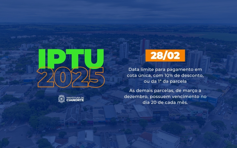 Guias do IPTU 2025 vencem nesta sexta-feira
