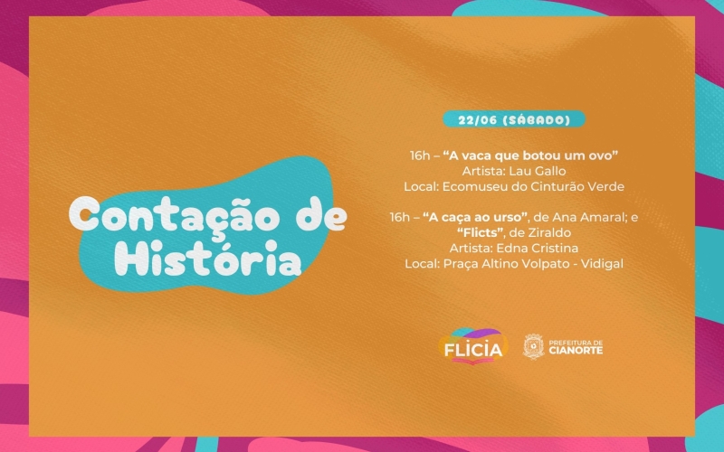 Flicia promove contações de histórias neste sábado