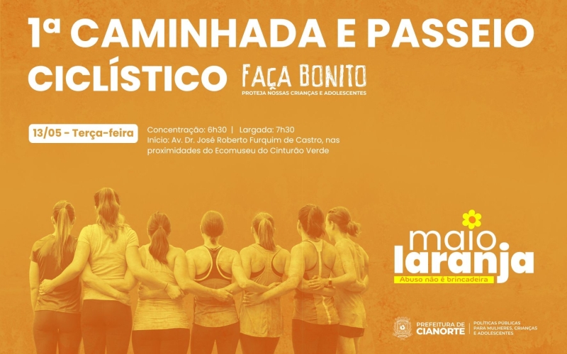 Feriado municipal terá 1ª Caminhada e Passeio Ciclístico “Faça Bonito”