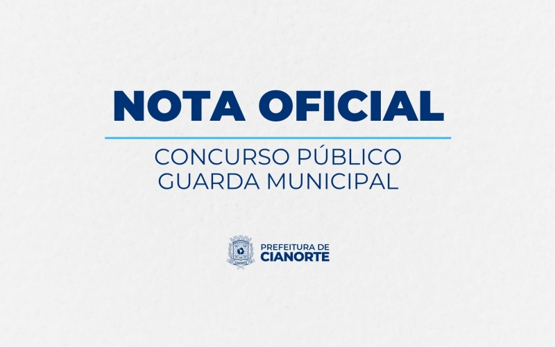 NOTA OFICIAL - Revogação do Concurso Público nº 03/2024
