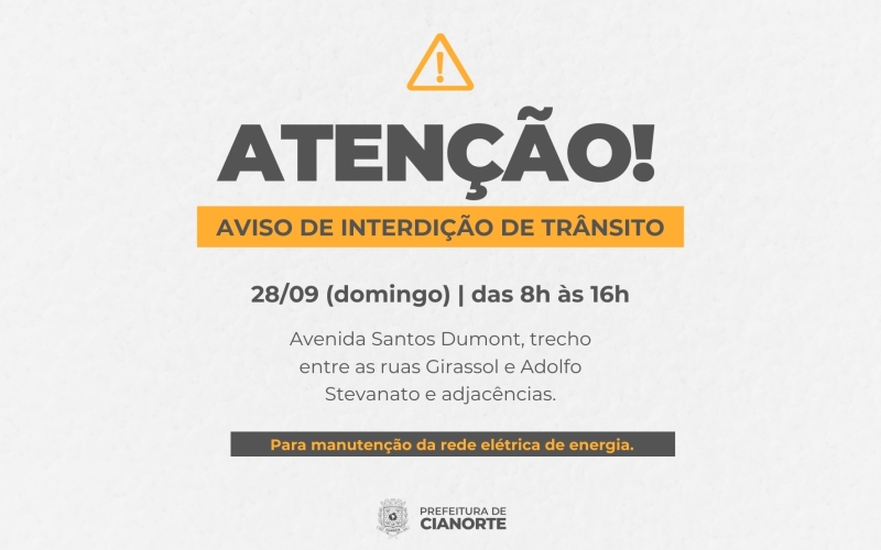 INTERDIÇÃO DE TRÂNSITO