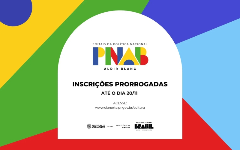 Inscrições de projetos culturais na PNAB terminam nesta quarta-feira