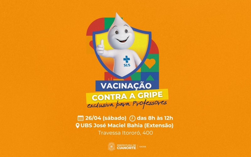 Cianorte promove vacinação contra a gripe exclusiva para professores