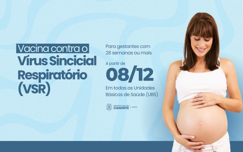 Vacinação contra o VSR em gestantes começa segunda-feira