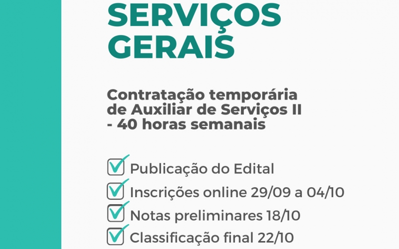 Classificação definitiva para a contratação de ATE