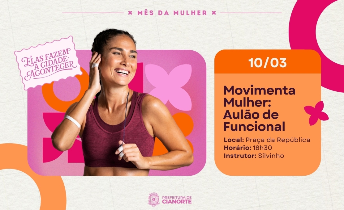 Terça-feira tem aulão de funcional na Praça da República