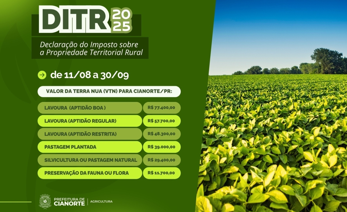 Terça-feira é o último dia para a entrega da DITR 2025 