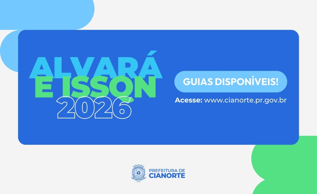 Guias de Alvará e ISSQN estão disponíveis no site do Município