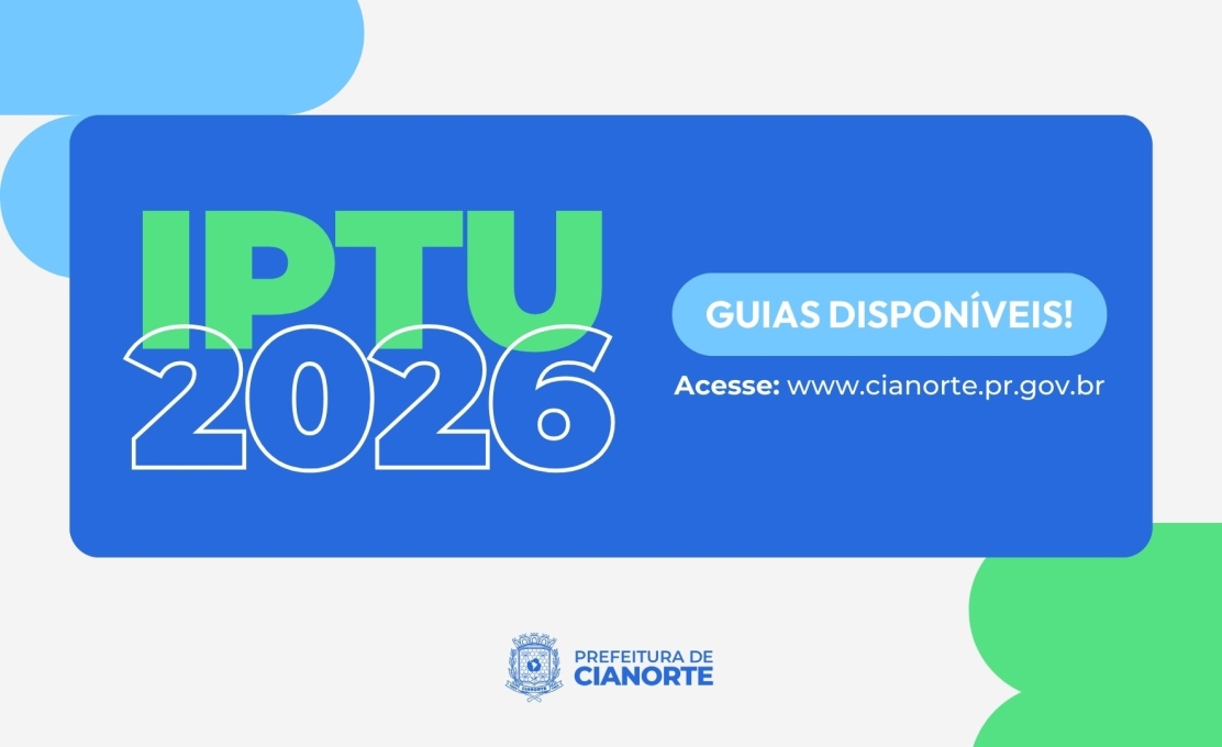 Carnês do IPTU 2026 estão disponíveis no site do Município