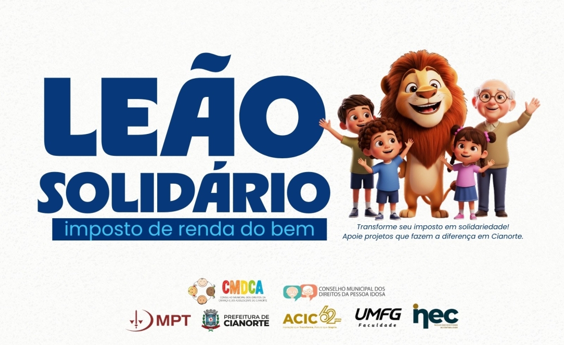 Cianortenses podem apoiar entidades assistenciais com o Imposto de Renda Solidário