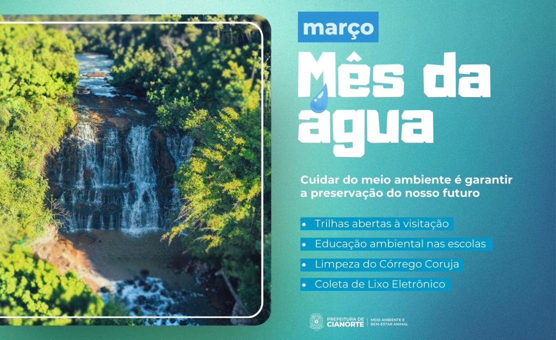 Prefeitura promove programação especial pelo Mês da Água 