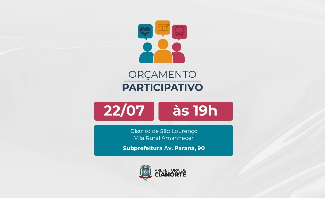 São Lourenço recebe consulta pública para o Orçamento Participativo