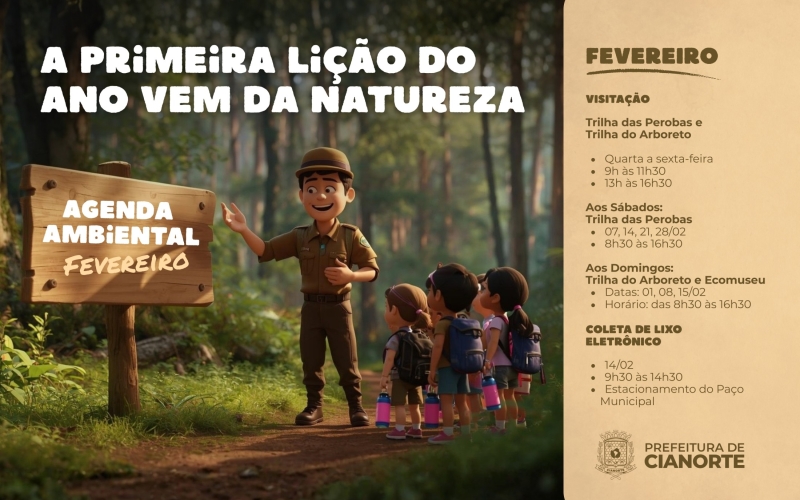 Fevereiro tem agenda ambiental em Cianorte