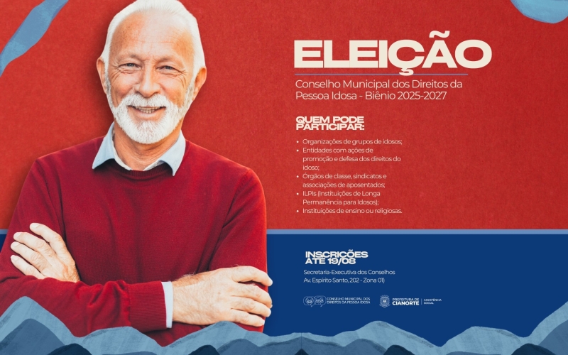 Conselho Municipal dos Direitos da Pessoa Idosa convida entidades para integrar sua composição