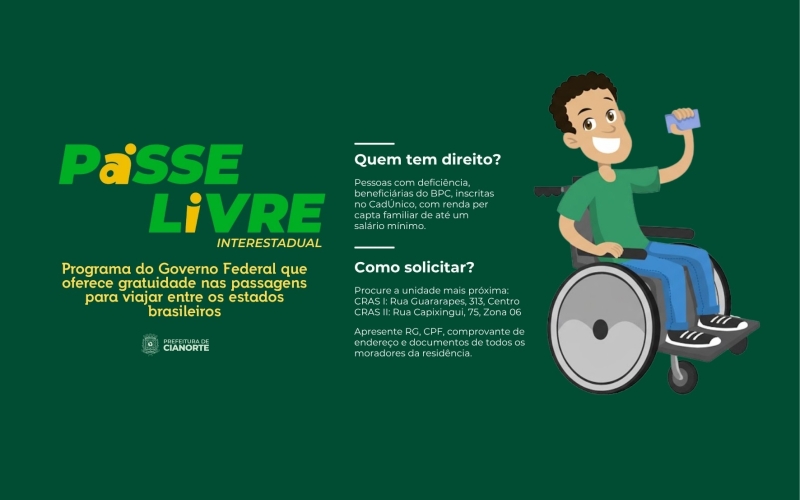 Passe Livre Interestadual garante mobilidade para pessoas com deficiência e baixa renda