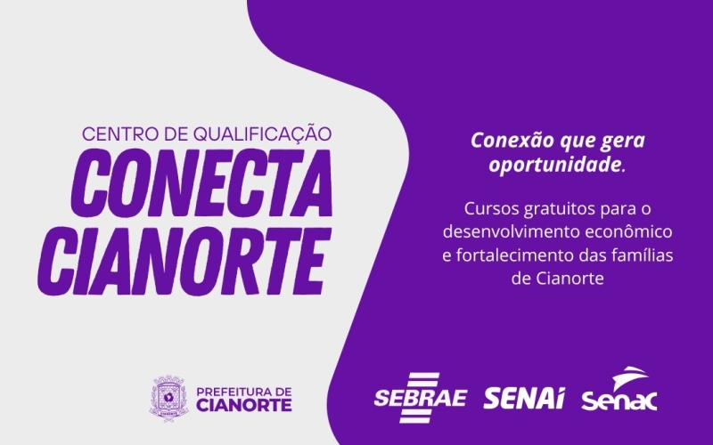 Cianorte abre inscrições para oito cursos gratuitos de qualificação profissional