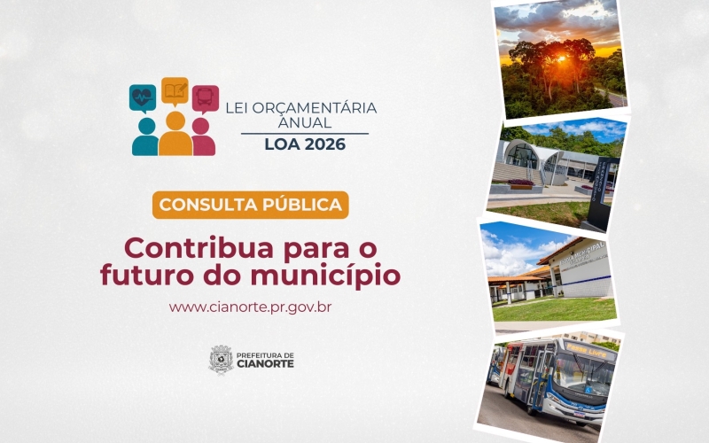 Prefeitura de Cianorte convida população a opinar sobre o orçamento de 2026 