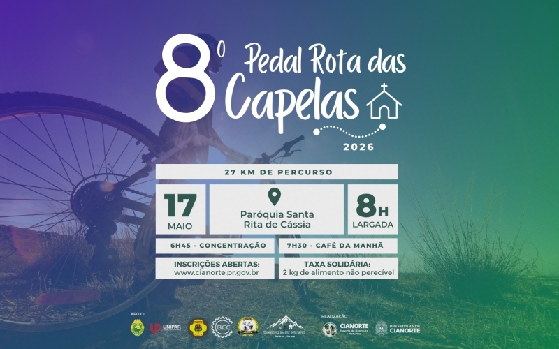 Pedal Rota das Capelas abre inscrições para sua 8ª edição 