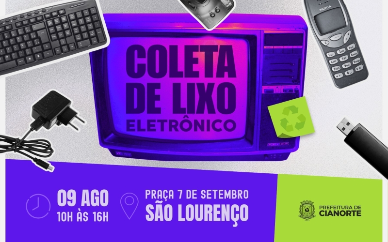 São Lourenço recebe coleta de lixo eletrônico neste sábado