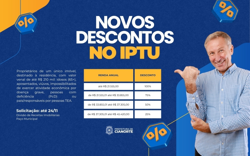 Mudança na Lei do IPTU garante novos descontos 