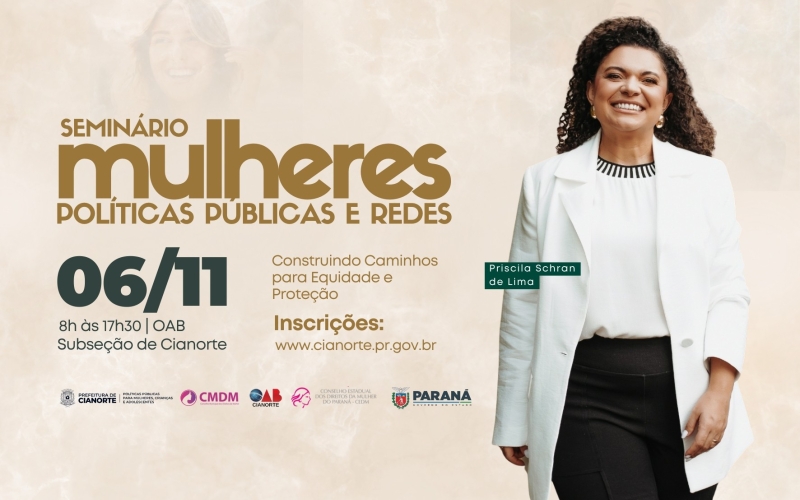 Nesta quinta-feira, Cianorte aprofunda debate sobre direitos e proteção da mulher 