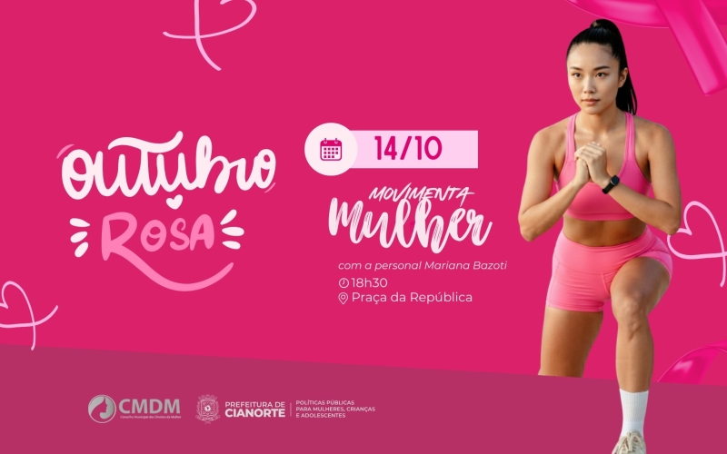 Inscrições abertas para Aulão de Funcional do Outubro Rosa