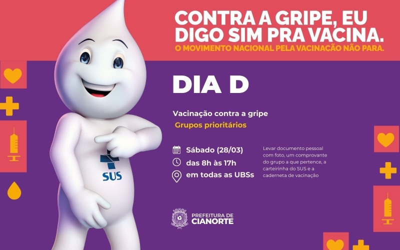 Vacinação contra a gripe começa neste sábado com Dia D